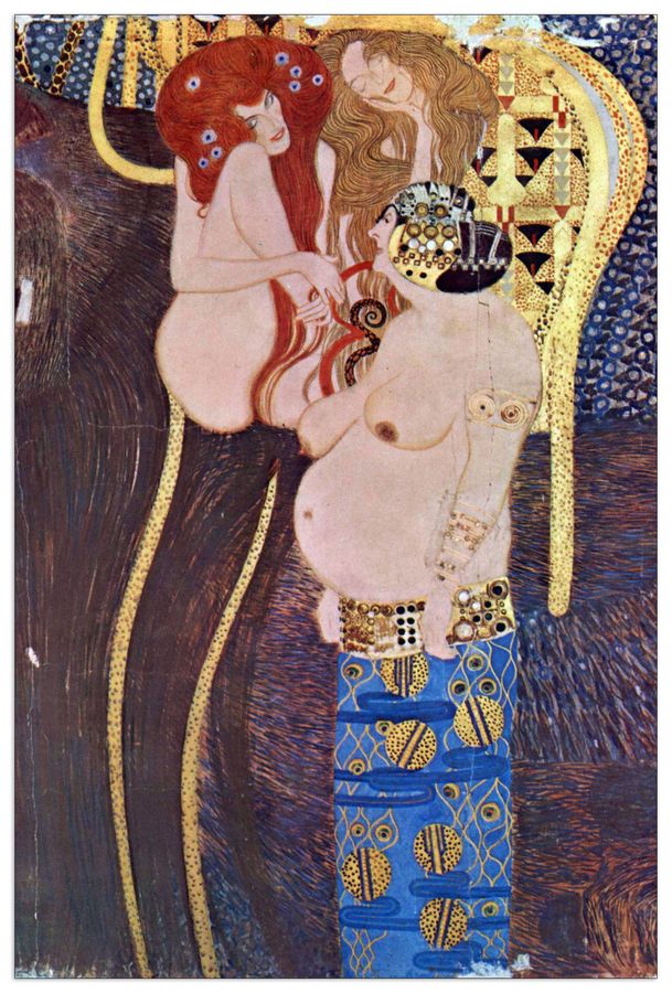 Klimt Gustav - The Beethoven Freize 2, Decorative MDF Panel (60x90cm)