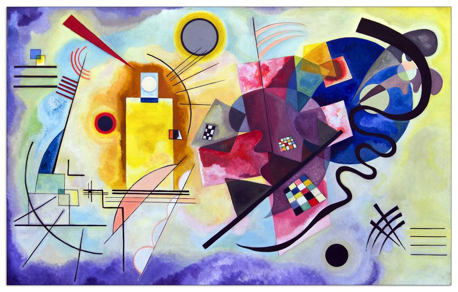 Vassily Kandinsky - Giallo, rosso e blu, Decorative MDF Panel (140x88cm)