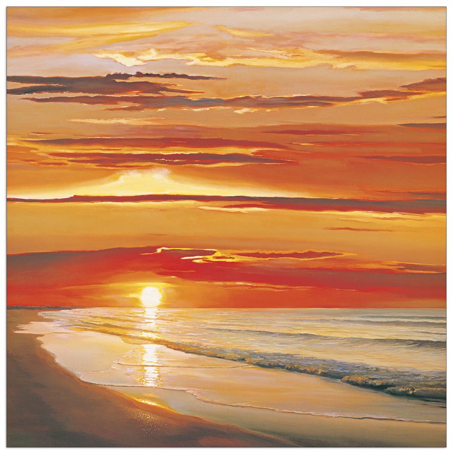 Werner - Sunset On The Water, Decorative MDF Panel (70x70cm)