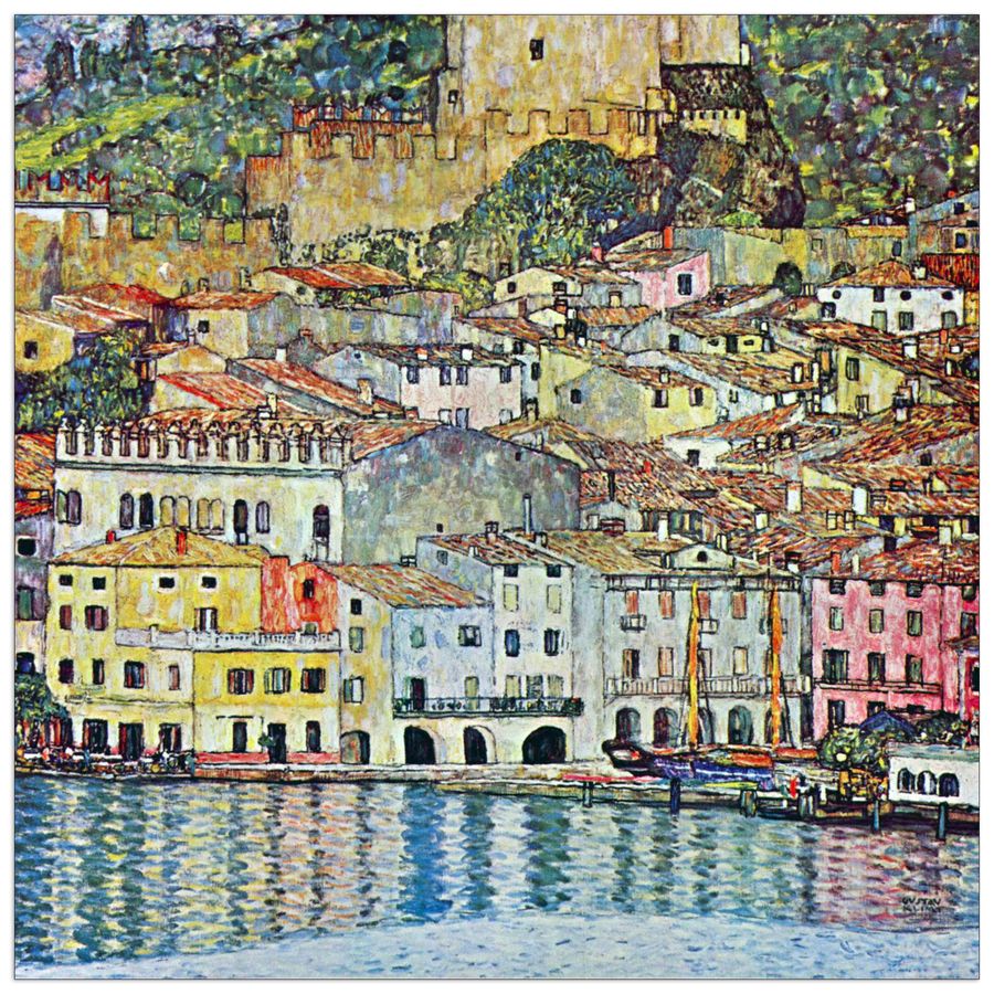 Klimt Gustav - Malcena at the Gardasee, Decorative MDF Panel (100x100cm)