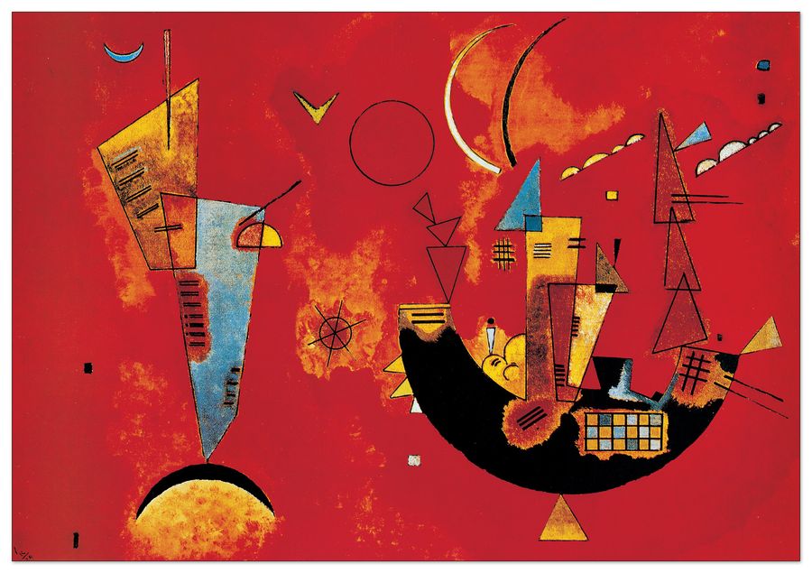 Kandinsky - Con E Contro, Decorative MDF Panel (120x90cm)