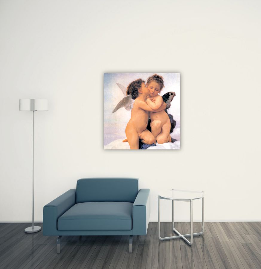 Bouguereau - The First Kiss Detail, Decorative MDF Panel (70x70cm)