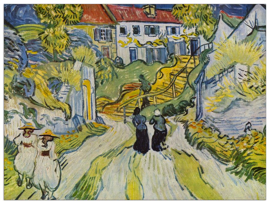 Van Gogh Vincent - Street and road in Auvers, Decorative MDF Panel (120x90cm)