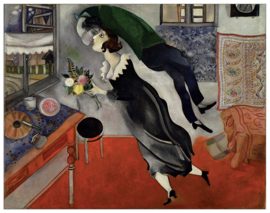 Chagall - Birthday, Decorative MDF Panel (60x47cm)