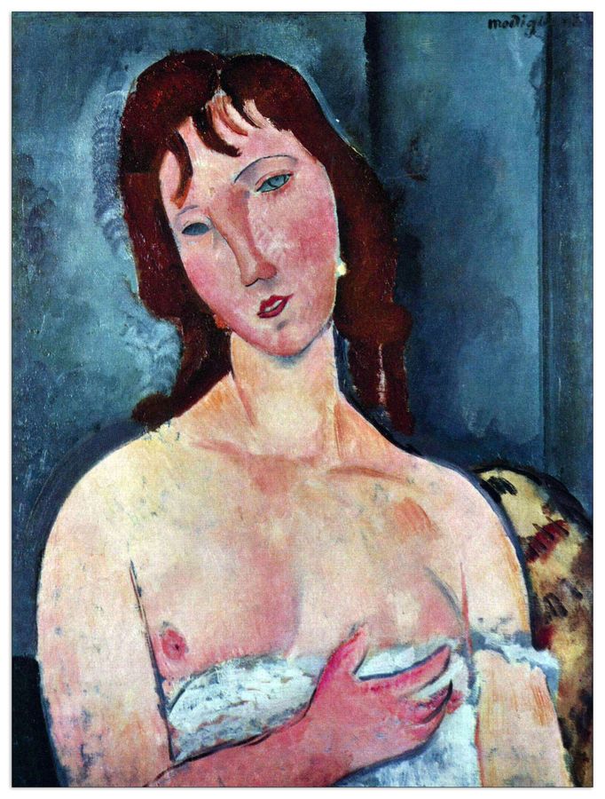 Modigliani Amedeo - Young Frau, Decorative MDF Panel (90x120cm)