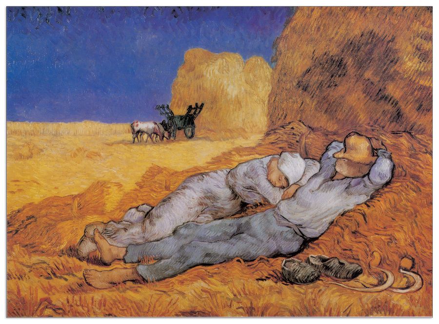 Van Gogh - The Afternoon Siesta, Decorative MDF Panel (100x73cm)