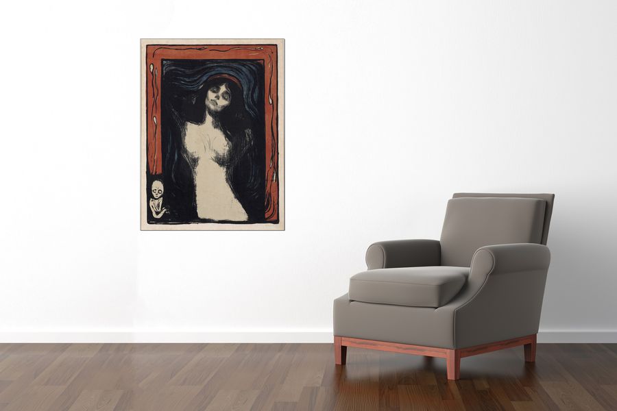 Munch Edvard - Madonna, Decorative MDF Panel (90x120cm)