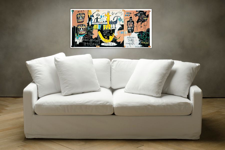 Basquiat - El Gran Espectaculo (History Of Black People), Decorative MDF Panel (138x65cm)