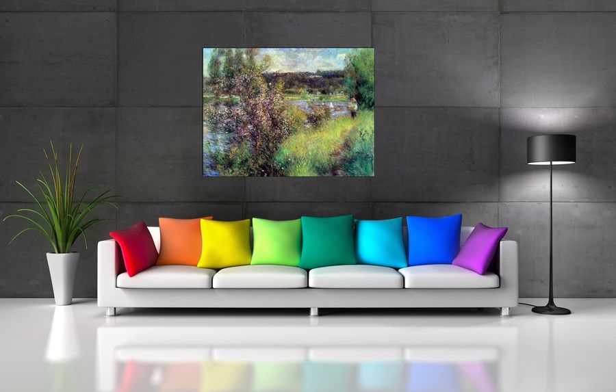 Renoir Pierre-auguste - The Seine at Chatou, Decorative MDF Panel (120x90cm)