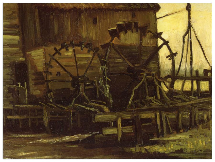 Van Gogh Vincent - Waterwheels, Decorative MDF Panel (120x90cm)
