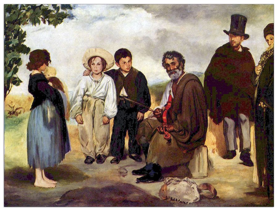 Manet Édouard - The old musician, Decorative MDF Panel (120x90cm)