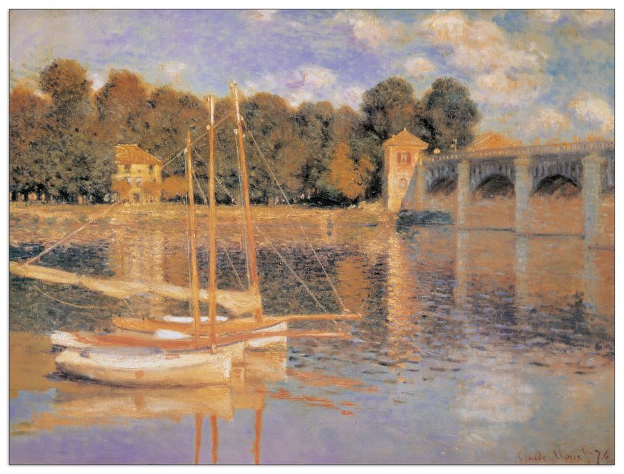 Monet - Le Bassin d'Argenteuil, Decorative MDF Panel (100x75cm)