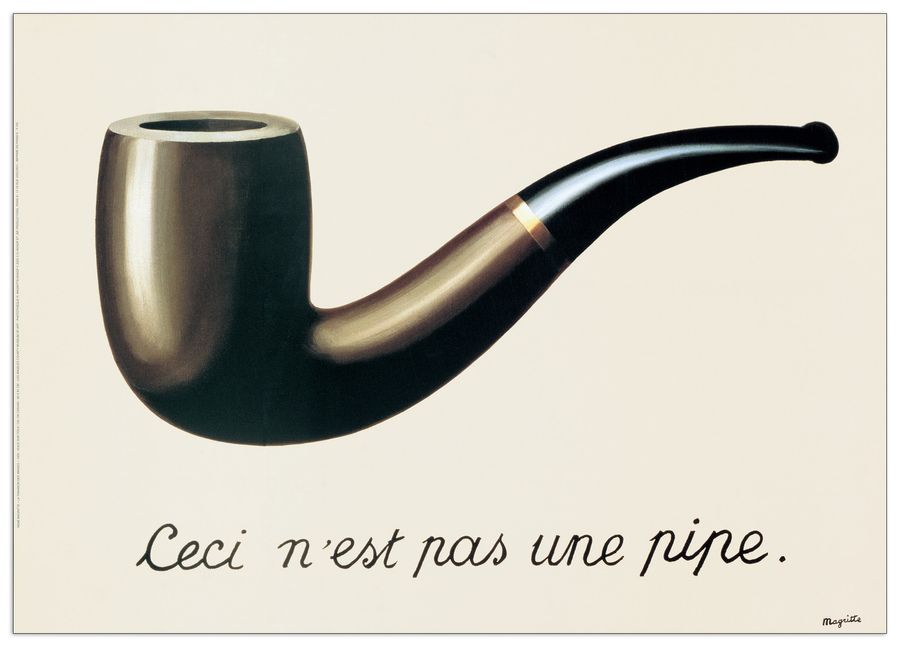 Magritte - La Trahison Des Images, Decorative MDF Panel (70x50cm)