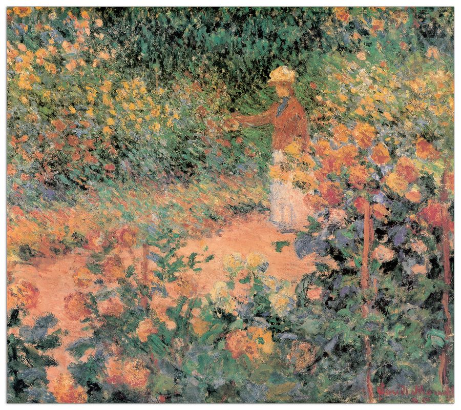 Monet - Garden In Giverny, Decorative MDF Panel (100x89cm)