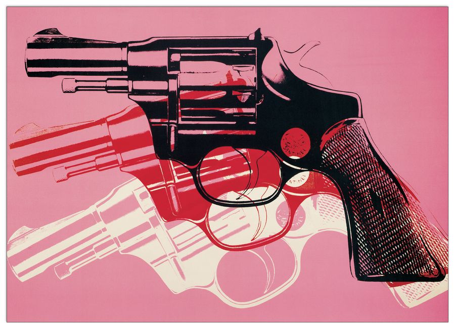 artopweb Warhol - Gun 81-82 Decorative MDF Panel (102x76cm)