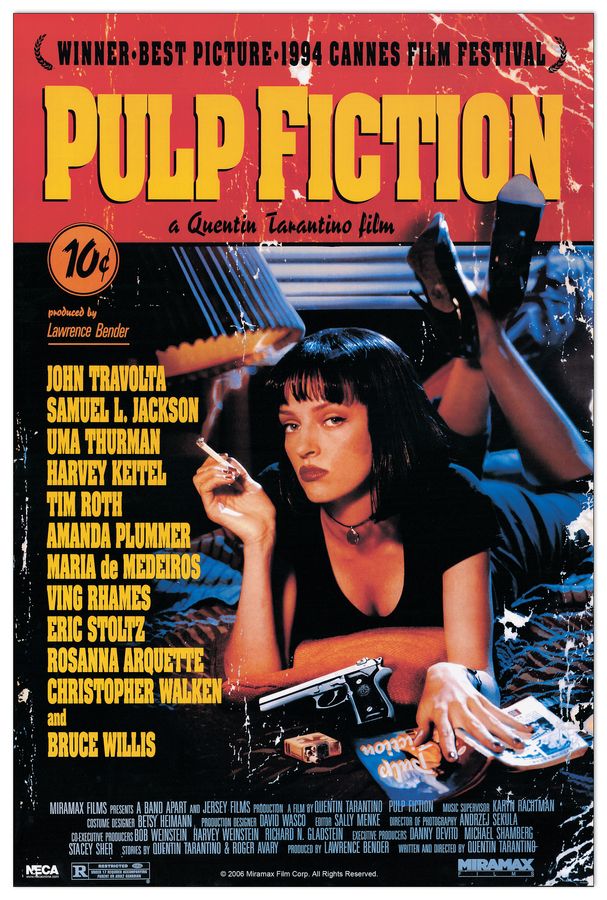 Null - Pulp Fiction, Decorative MDF Panel (61x91cm)