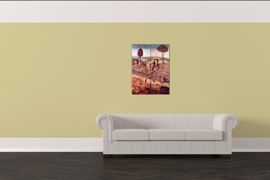 Bosch Hieronymus  - The Pilgrimage of life, Decorative MDF Panel (60x80cm)