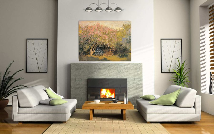 Monet - Resting Under The Lilacs, Decorative MDF Panel (100x77cm)