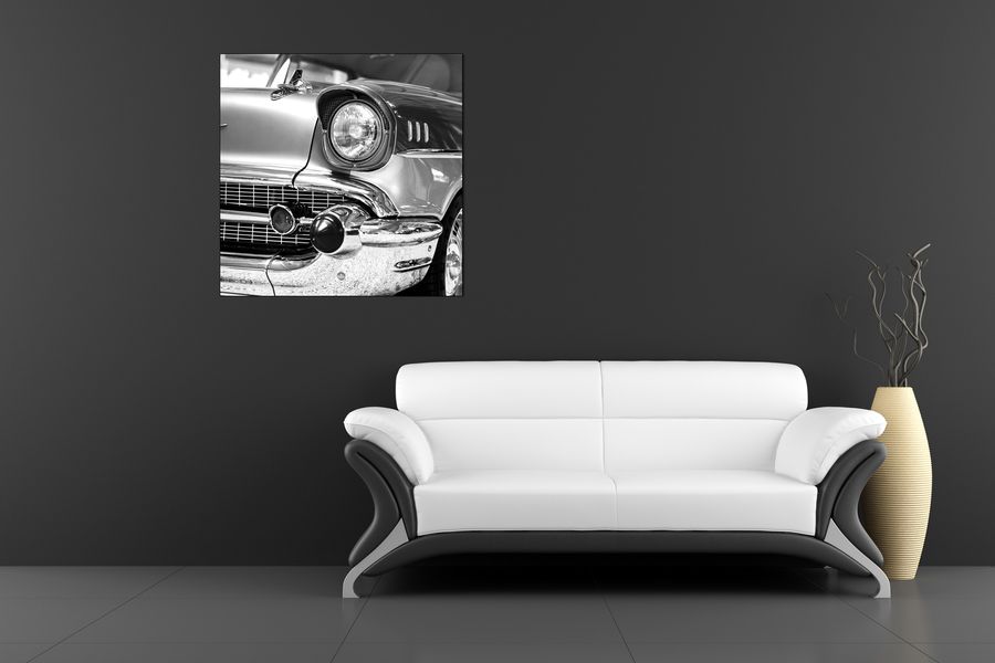 Art Studio - Old america car, Decorative MDF Panel (70x70cm)