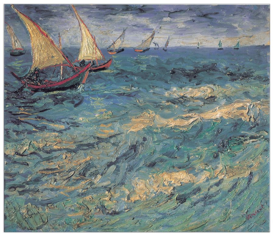 Van Gogh - Meer Bei St Maries, Decorative MDF Panel (140x120cm)