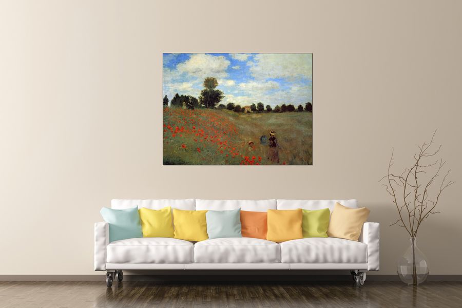 Monet Claude - Les Coqueliquots, Decorative MDF Panel (120x90cm)