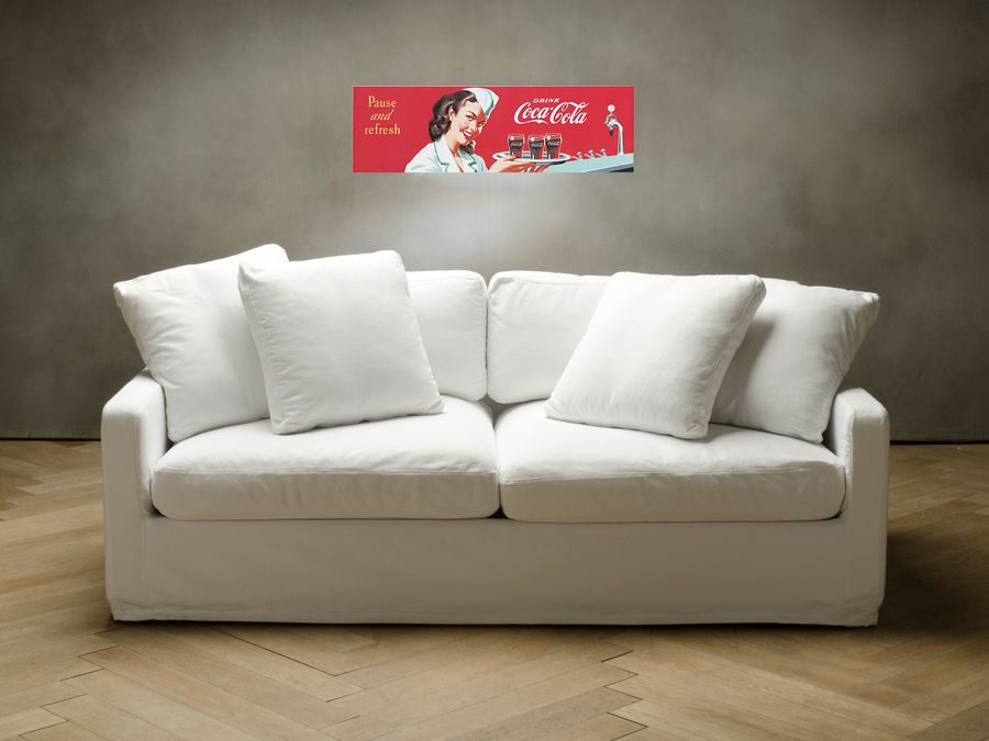 Anonymous - Coca-Cola Advert, Decorative MDF Panel (82x25cm)