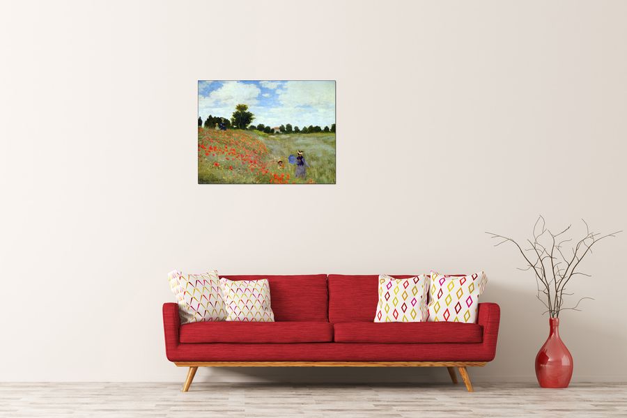 Monet Claude - Poppies, Decorative MDF Panel (80x60cm)