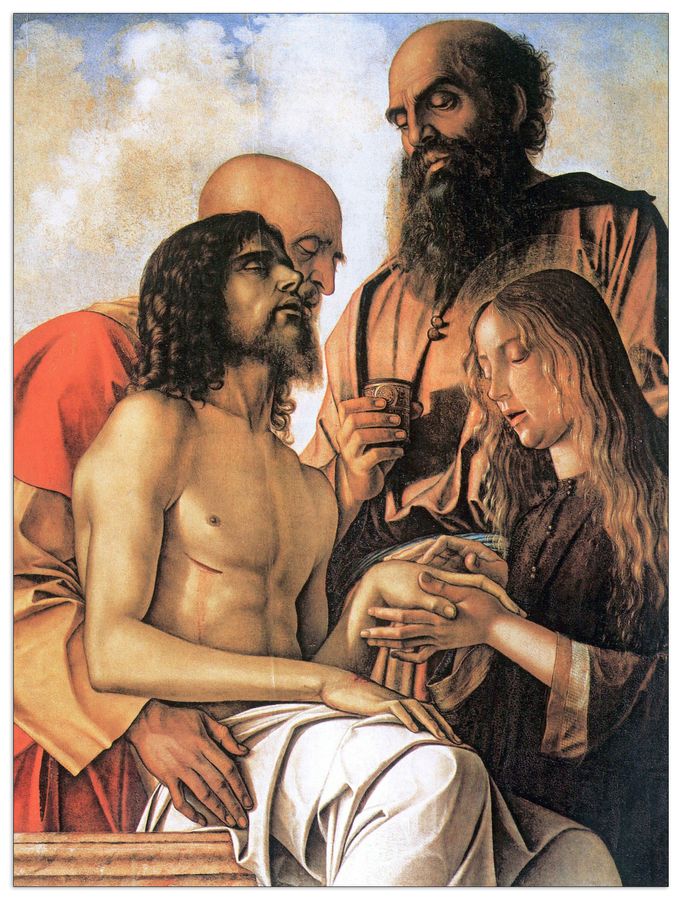 Bellini Giovanni - Mourning of Christ with Joseph, Nicodemus and Mary Magdalene, Decorative MDF Panel (60x80cm)