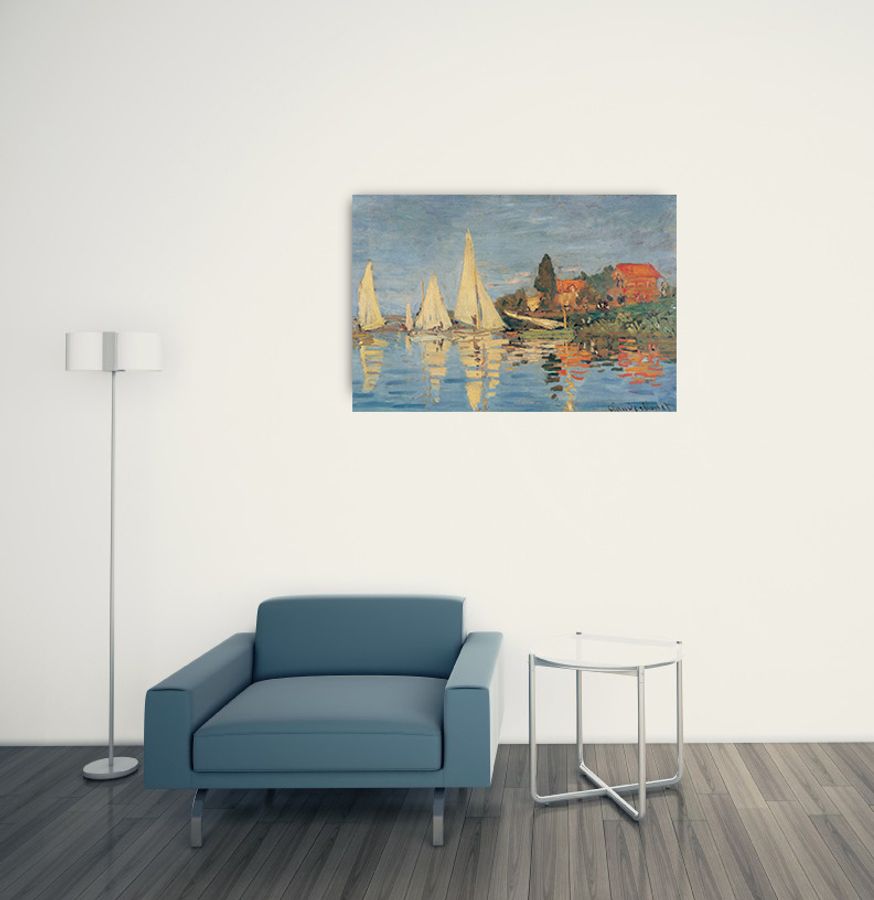 Monet - Regata At Bargenteuil, Decorative MDF Panel (90x60cm)