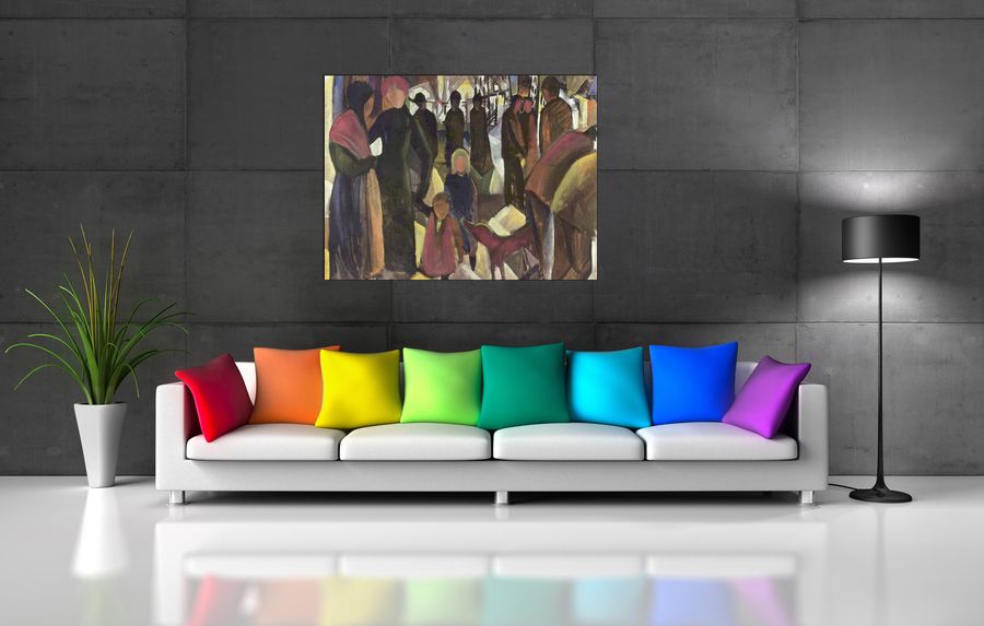 Macke August - Resignation, Decorative MDF Panel (120x90cm)