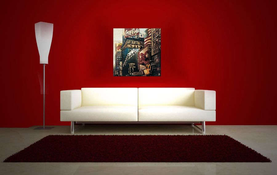 Arietti - Spiderman Planet, Decorative MDF Panel (70x70cm)