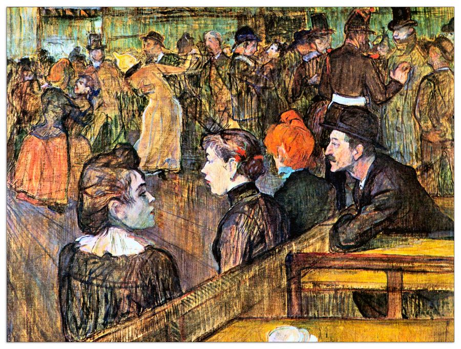 Toulouse-lautrec - At the Moulin de la Gallette, Decorative MDF Panel (80x60cm)