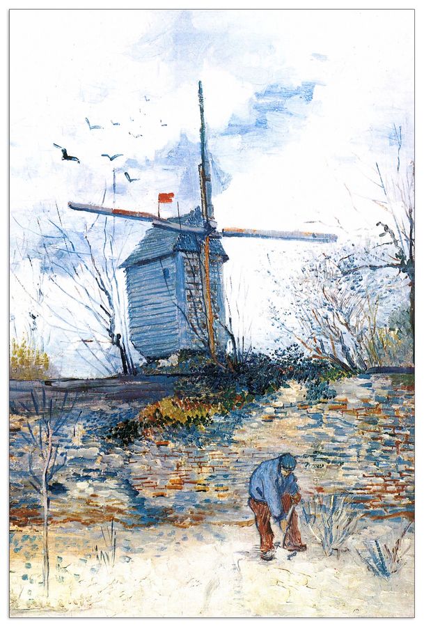 Van Gogh Vincent - Le Moulin de la Galette III, Decorative MDF Panel (60x90cm)