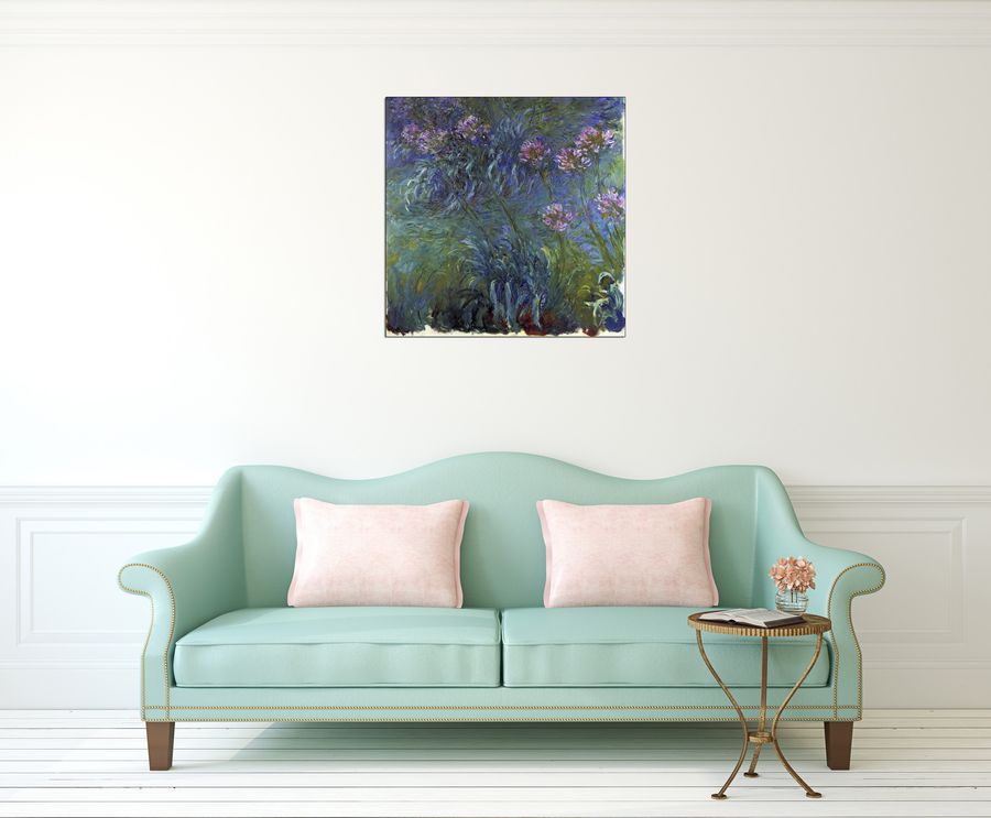 Monet Claude - Jewelry lilies, Decorative MDF Panel (50x50cm)