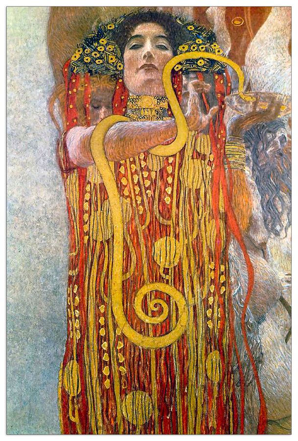 Klimt Gustav - Hygeia, Decorative MDF Panel (60x90cm)