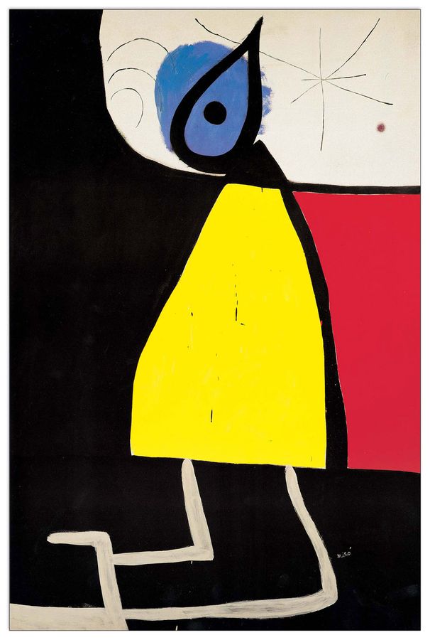 MirÒ - Woman At Night 1973, Decorative MDF Panel (42x63cm)