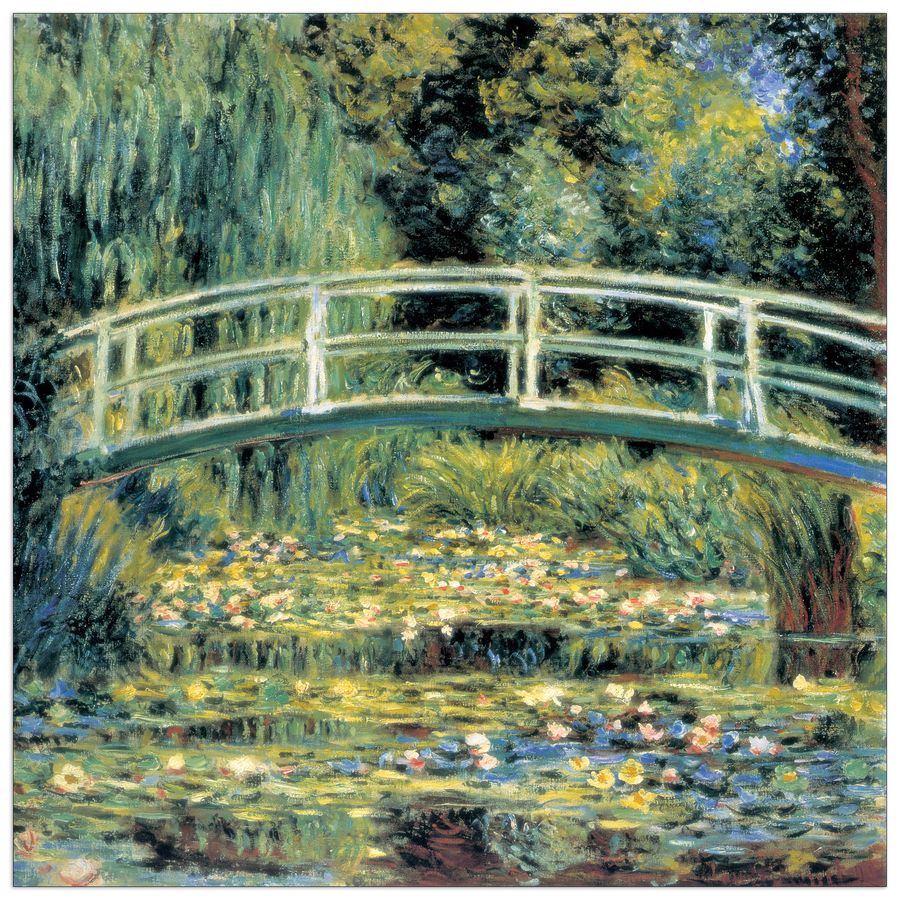 Monet - The Japanese Foot Bridge, Decorative MDF Panel (100x100cm)