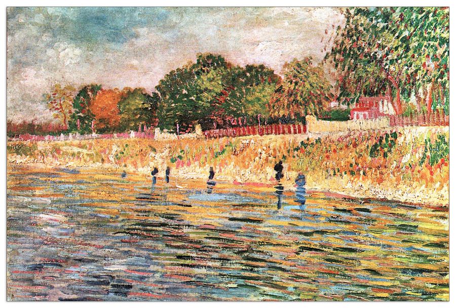 Van Gogh Vincent - River bank, Decorative MDF Panel (135x90cm)