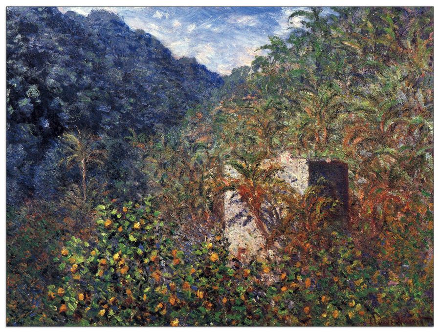 Monet Claude - The Valley Sasso, Bordighera, Decorative MDF Panel (80x60cm)