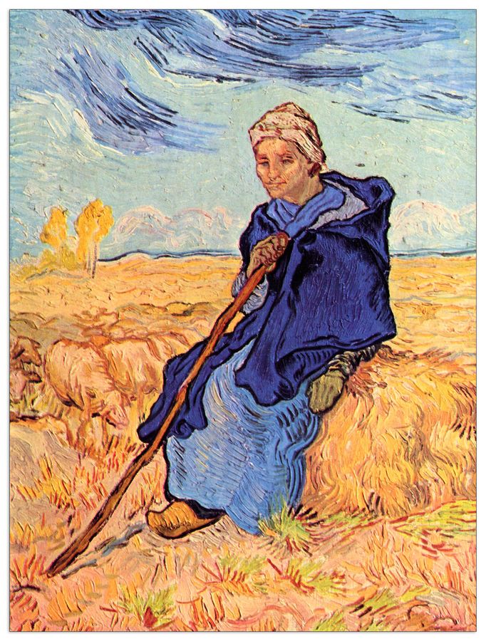 Van Gogh Vincent - The shepherdess , Decorative MDF Panel (60x80cm)