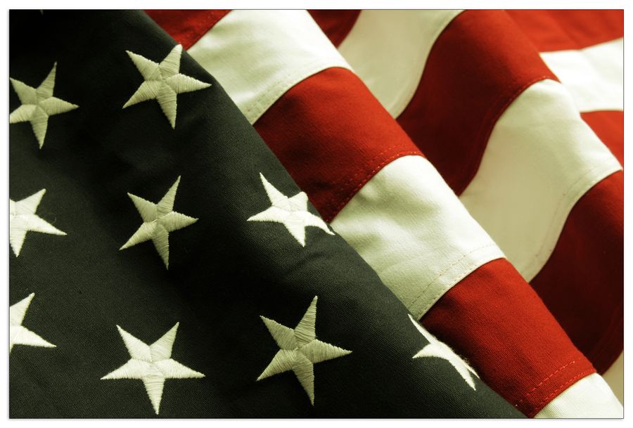Art Studio - Usa flag, Decorative MDF Panel (90x60cm)