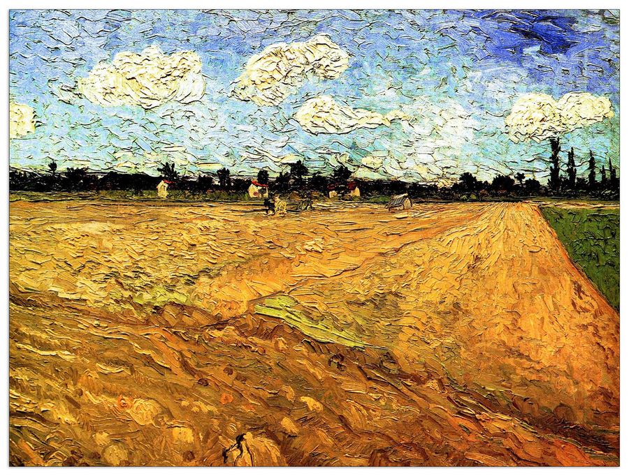 Van Gogh Vincent - Ploughed Field, Decorative MDF Panel (120x90cm)