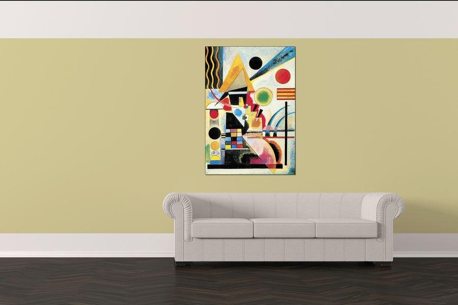 Vassily Kandinsky - Ondeggiamento 1925, Decorative MDF Panel (95x135cm)