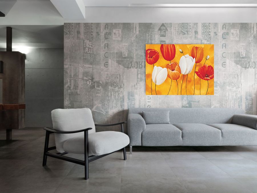 Luffarelli - Festa Di Tulipani, Decorative MDF Panel (120x90cm)