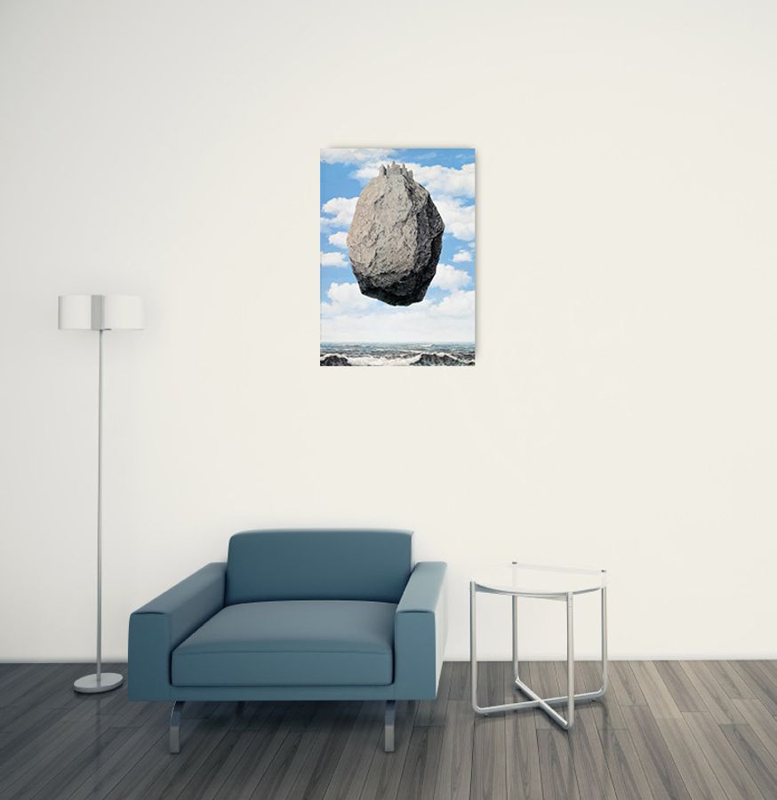 Magritte - Les Chateaux Des Pyrenees, Decorative MDF Panel (50x70cm)