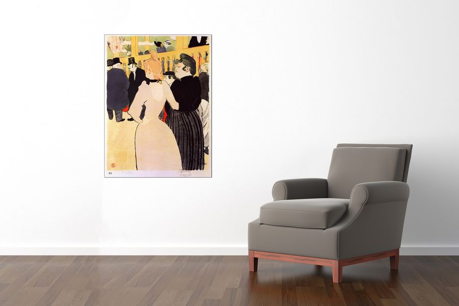 Toulouse-lautrec - At the Moulin Rouge, la Goulue and her sister, Decorative MDF Panel (90x120cm)
