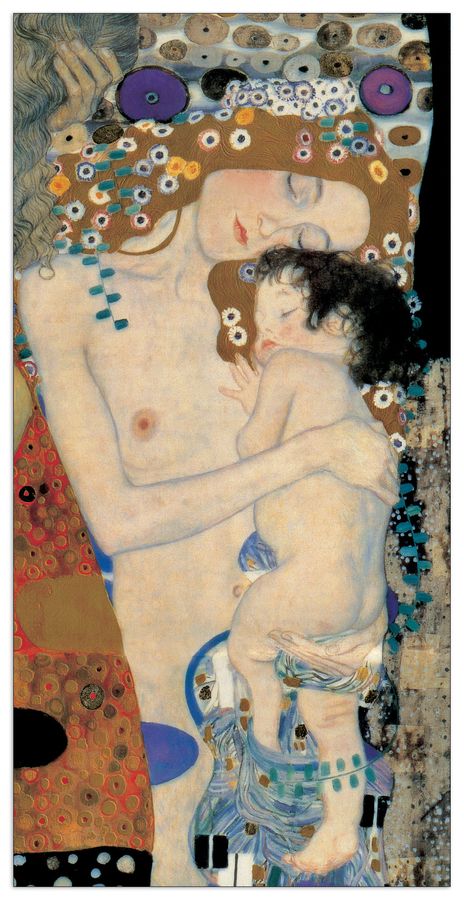 Klimt - Mother And Child, Decorative MDF Panel (50x100cm)