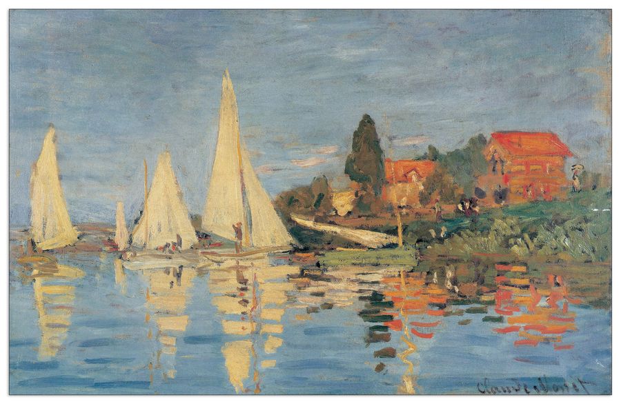 artopweb Monet - Regata At Bargenteuil Decorative MDF Panel (100x64cm)