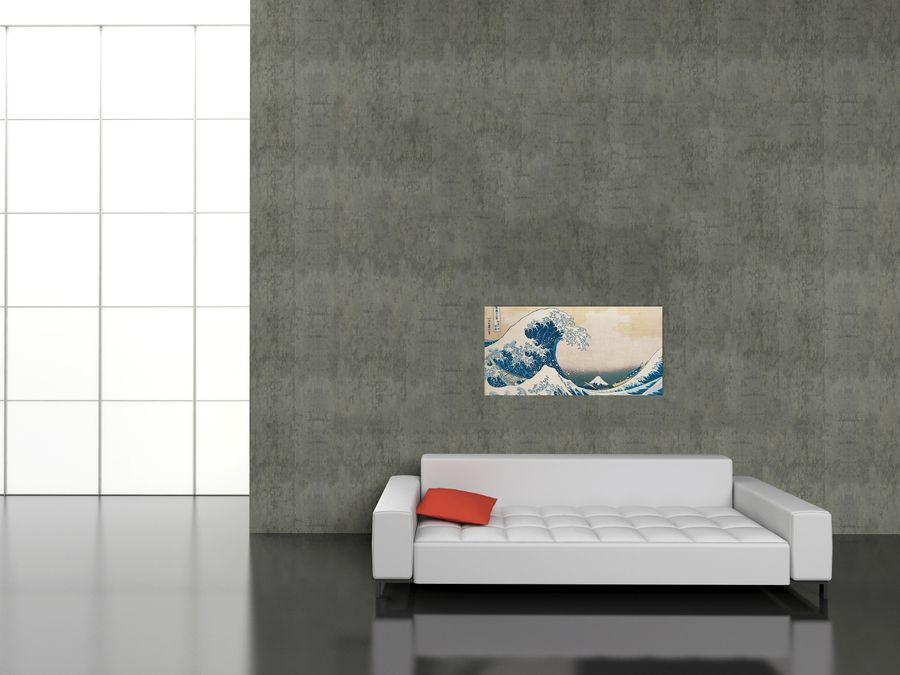 Hokusai - L'onda, Decorative MDF Panel (140x70cm)