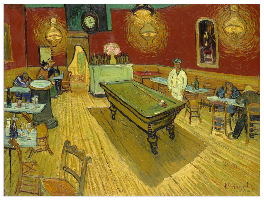 Van Gogh Vincent - Night Cafe, Decorative MDF Panel (120x90cm)